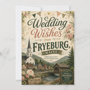 Festividades Cartão de Felicitações de Casamento em Fryeburg Ma