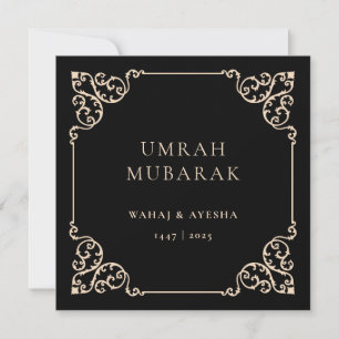 Festividades Cartão de Felicitações de Moldura Vintage Umrah Mu