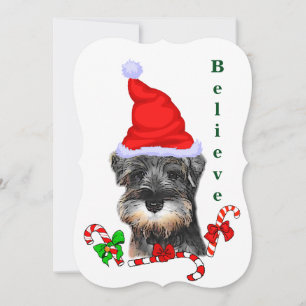 Festividades Cartão de Feliz de Natal Miniature Schnauzer