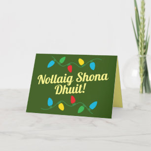 Festividades Cartão de Feliz Natal Irlandês