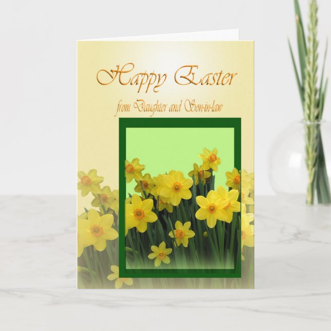 Festividades Cartão de felz pascoa da filha e do filho na lei (Frente)