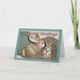 Festividades Cartão de Felz pascoa para decorações de coelhos d