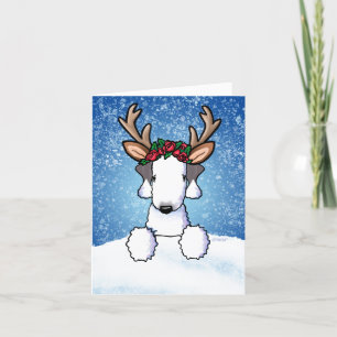 Festividades Cartão de Feriado Bedlington Reindeer