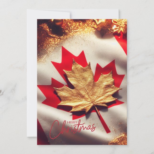 Festividades cartão de feriado canadense simples (Frente)