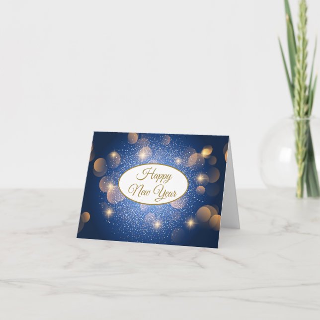 Festividades Cartão de Feriado de Ano Novo (Frente)