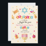 Festividades Cartão de Feriado de Anunciação de Gravidez Hanukk<br><div class="desc">Um delicioso cartão de anúncio de gravidez do Chanucá com todos os elementos de Chanucá, seus desejos de férias e notícias de excelente! (Vetor Design criado por freepik - www.freepik.com). O cartão é fácil de personalizar com suas opções de texto, fonte, cor da fonte e forma de papel.Não exatamente o...</div>