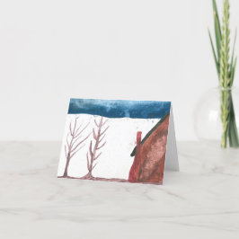 Festividades Cartão de Feriado de Cabina de inverno