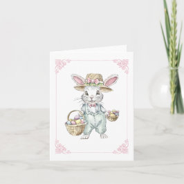 Festividades Cartão de Feriado de Coelho da Páscoa