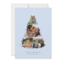 Cartão de Feriado de Colagem de Fotos da Árvore Na