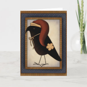 Festividades Cartão de Feriado de Design de Corte Primitivo de 