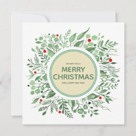 Festividades Cartão de Feriado de Feriado de Água de Natal Merr