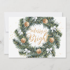 Festividades Cartão de Feriado de Férias de Natal feliz e Brilh