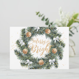 Festividades Cartão de Feriado de Férias de Natal feliz e Brilh