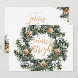 Festividades Cartão de Feriado de Férias de Natal feliz e Brilh