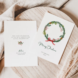 Festividades Cartão de Feriado de Ferro de Natal com Aquarela