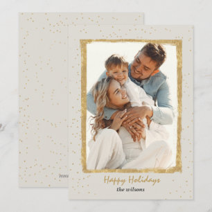Festividades Cartão de Feriado de Foto Confetti para Frame Dou