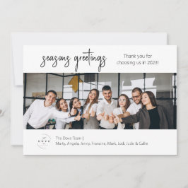 Festividades Cartão de Feriado de Foto da Equipe de Negócios