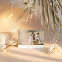 Cartão de Feriado de Foto da Família do Dia Elegan