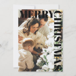 Festividades Cartão de Feriado de Foto da Família Moderna Mínim