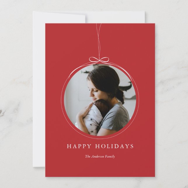 Festividades Cartão de Feriado de Foto de Quadro de Pedido Mini (Frente)