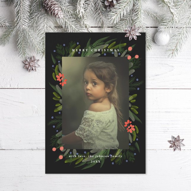 Festividades Cartão de Feriado de Foto de Quadro Verde Pintado (Criador carregado)