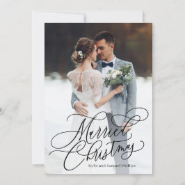 Festividades Cartão de Feriado de Foto do Natal Casado