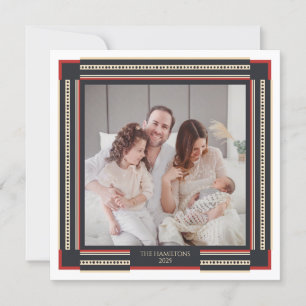 Festividades Cartão de Feriado de Fotografia com Quadro Moderno