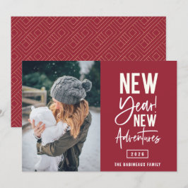 Festividades Cartão de Feriado de Fotografia para Novas Aventur