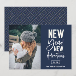 Festividades Cartão de Feriado de Fotografia para Novas Aventur