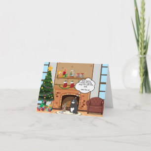 Festividades Cartão de Feriado de Gato Bah Hum, Feliz Natal