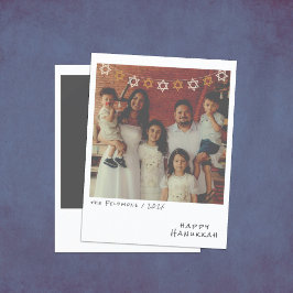 Festividades Cartão de Feriado de Hanukkah de Foto Instantânea 