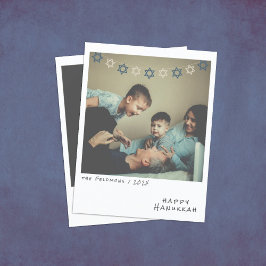 Festividades Cartão de Feriado de Hanukkah de Foto Instantânea 