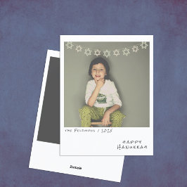 Festividades Cartão de Feriado de Hanukkah de Foto Instantânea 
