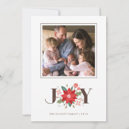 Festividades Cartão de Feriado de Joy Flourish - Branco