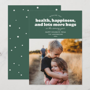 Festividades Cartão de Feriado De Muito Mais Hugs (Verde-Pino)