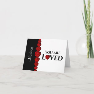 Festividades Cartão de Feriado de Namorados de Corações Verm