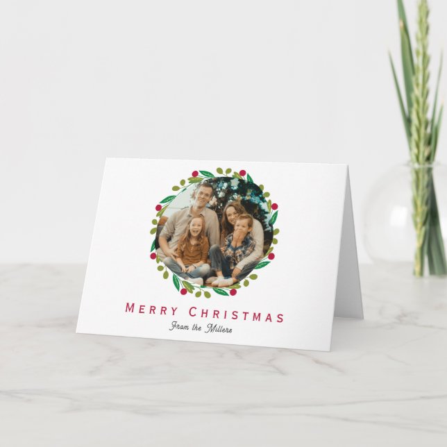 Festividades Cartão de Feriado de Natal Folheto da Família (Frente)