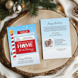 Festividades Cartão de Feriado de Natal Imobiliário para Sinal