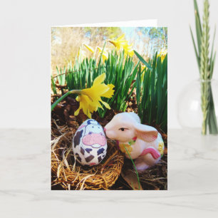 Festividades Cartão de Feriado de Ovo de Bico de Páscoa