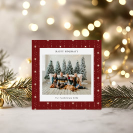 Festividades Cartão de Feriado de Papel de Carteira Red and Cre