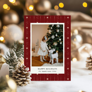 Festividades Cartão de Feriado de Papel de Carteira Red and Cre