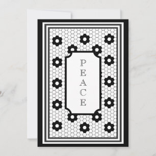 Festividades Cartão de feriado de paz para design Clássico Hex