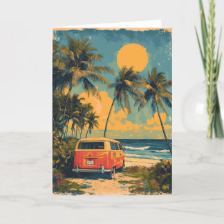 Festividades Cartão de Feriado de Praia da Palm Tree da Flórida