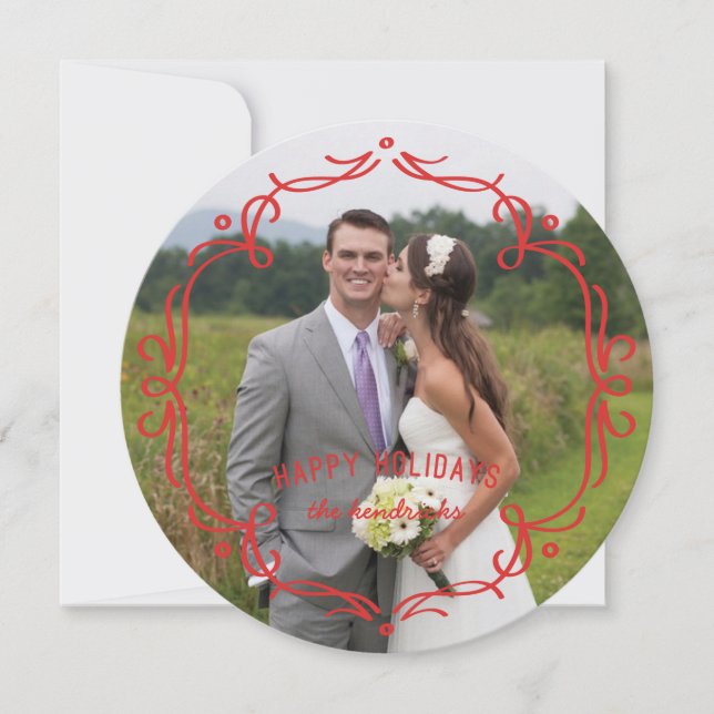 Festividades Cartão de Feriado de Quadro Decorativo - Vermelho (Frente)