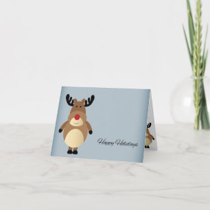 Festividades Cartão de Feriado de Reindeer Cute
