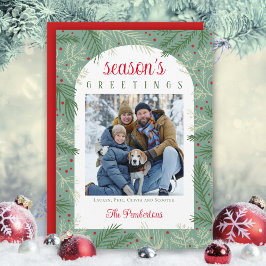 Festividades Cartão de Feriado de Saudações da Estação de Foto