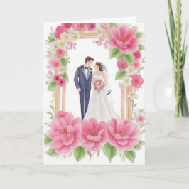 Festividades Cartão de Feriado de Sinais de Casamento