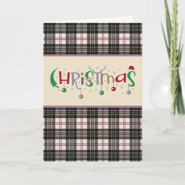 Festividades Cartão de Feriado de Tartan Tartan MacPherson Clan (Frente)