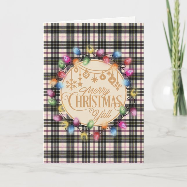 Festividades Cartão de Feriado de Tartan Tartan MacPherson Clan (Frente)