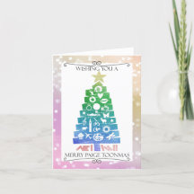 Cartão de Feriado de Toonmas de Paige feliz